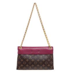 Pre Owned Louis Vuitton Aurore Monogram Canvas Pallas Chain Bag