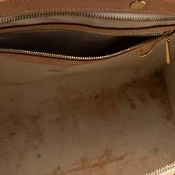 Pre Owned Louis Vuitton Blanc Corail Monogram Vernis Brea GM Bag