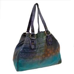 Pre Owned Louis Vuitton Multicolor Blue Monogram Limited Edition Heartbreak Jokes Richard Prince Bag