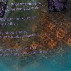 Pre Owned Louis Vuitton Multicolor Blue Monogram Limited Edition Heartbreak Jokes Richard Prince Bag