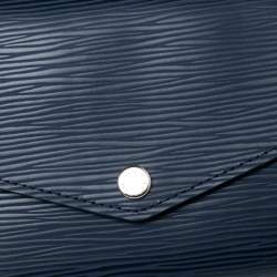 مملوكة مسبقًا محفظة لوي فيتون سارا جلد ايبي زرقاء داكنة