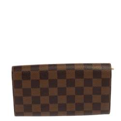 مملوكة مسبقًا Louis Vuitton Damier Ebene Canvas Sarah Wallet