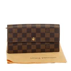 مملوكة مسبقًا Louis Vuitton Damier Ebene Canvas Sarah Wallet
