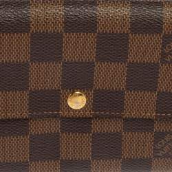 مملوكة مسبقًا Louis Vuitton Damier Ebene Canvas Sarah Wallet