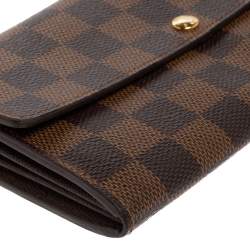 مملوكة مسبقًا Louis Vuitton Damier Ebene Canvas Sarah Wallet