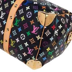 Pre Owned Louis Vuitton Black/Multicolor Monogram Canvas Keepall 45 Bag