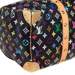 Pre Owned Louis Vuitton Black/Multicolor Monogram Canvas Keepall 45 Bag