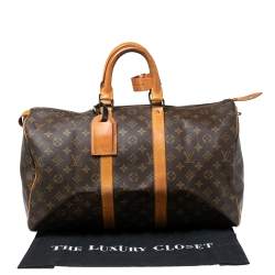 Louis Vuitton Monogram Canvas Keepall 45 Bag
