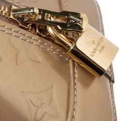Pre Owned Louis Vuitton Vert Olive Monogram Vernis Alma PM Bag
