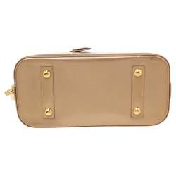 Pre Owned Louis Vuitton Vert Olive Monogram Vernis Alma PM Bag