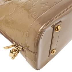 Pre Owned Louis Vuitton Vert Olive Monogram Vernis Alma PM Bag