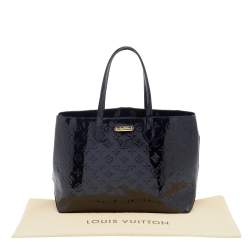 Pre Owned Louis Vuitton Vert Bronze Monogram Vernis Wilshire MM Bag