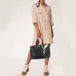 Pre Owned Louis Vuitton Vert Bronze Monogram Vernis Wilshire MM Bag