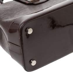Pre Owned Louis Vuitton Prune Electric Epi Leather Mirabeau GM Bag