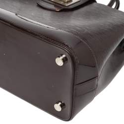 Pre Owned Louis Vuitton Prune Electric Epi Leather Mirabeau GM Bag
