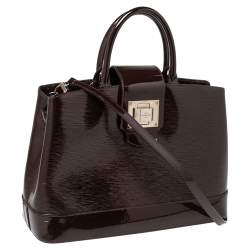 Pre Owned Louis Vuitton Prune Electric Epi Leather Mirabeau GM Bag