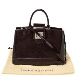 Pre Owned Louis Vuitton Prune Electric Epi Leather Mirabeau GM Bag