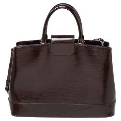 Pre Owned Louis Vuitton Prune Electric Epi Leather Mirabeau GM Bag