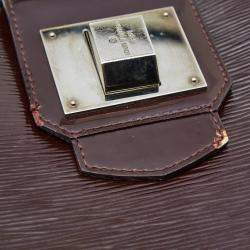 Pre Owned Louis Vuitton Prune Electric Epi Leather Mirabeau GM Bag