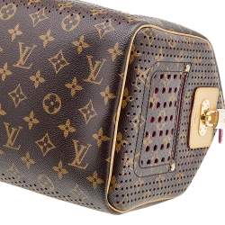 Pre Owned Louis Vuitton Fuchsia Monogram Perforated Canvas Limited Edition Speedy 30 Bag