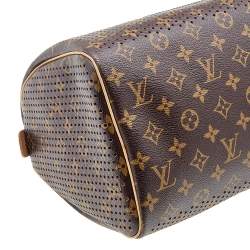 Pre Owned Louis Vuitton Fuchsia Monogram Perforated Canvas Limited Edition Speedy 30 Bag