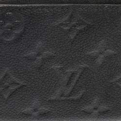 مملوكة مسبقًا محفظة لوي فيتون جلد إمبرينت اسود مونوغرامي بسحاب محيط