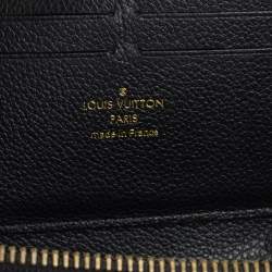 مملوكة مسبقًا محفظة لوي فيتون جلد إمبرينت اسود مونوغرامي بسحاب محيط