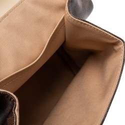 Pre Owned حقيبة ظهر لوي فيتون كلابتون جلد وكانفاس دامييه إيبين كريمي