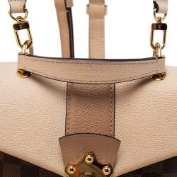 Pre Owned حقيبة ظهر لوي فيتون كلابتون جلد وكانفاس دامييه إيبين كريمي