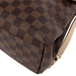 Pre Owned حقيبة ظهر لوي فيتون كلابتون جلد وكانفاس دامييه إيبين كريمي