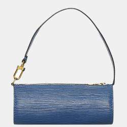 Pre Owned Louis Vuitton Blue Epi Leather Soufflot Pochette Bag