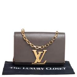 Pre Owned حقيبة لوي فيتون لويز جلد غرانايت بسلسلة GM 