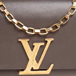 Pre Owned حقيبة لوي فيتون لويز جلد غرانايت بسلسلة GM 