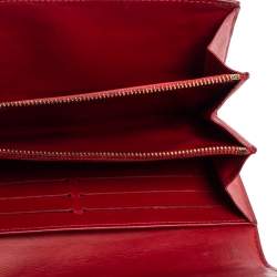 Pre Owned Louis Vuitton Pomme D’amour Monogram Vernis Sarah Wallet