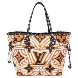 Louis Vuitton Cream/Caramel Giant Monogram Canvas Crafty Neverfull MM Bag