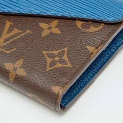 Pre Owned Louis Vuitton Saphir Epi Leather and Monogram Canvas Marie-Lou Long Wallet
