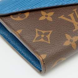 Pre Owned Louis Vuitton Saphir Epi Leather and Monogram Canvas Marie-Lou Long Wallet