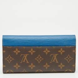 Pre Owned Louis Vuitton Saphir Epi Leather and Monogram Canvas Marie-Lou Long Wallet