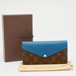 Pre Owned Louis Vuitton Saphir Epi Leather and Monogram Canvas Marie-Lou Long Wallet