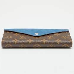 Pre Owned Louis Vuitton Saphir Epi Leather and Monogram Canvas Marie-Lou Long Wallet