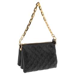 مملوكة مسبقًا Louis Vuitton Black Monogram Embossed Coussin PM Bag
