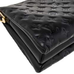 مملوكة مسبقًا Louis Vuitton Black Monogram Embossed Coussin PM Bag