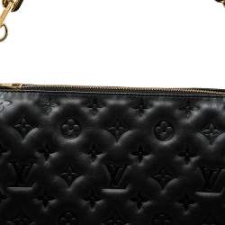 مملوكة مسبقًا Louis Vuitton Black Monogram Embossed Coussin PM Bag