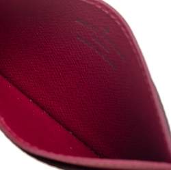 Pre Owned Louis Vuitton Fuchsia Monogram Canvas Card Holder