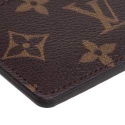 Pre Owned Louis Vuitton Fuchsia Monogram Canvas Card Holder