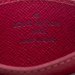 Pre Owned Louis Vuitton Fuchsia Monogram Canvas Card Holder