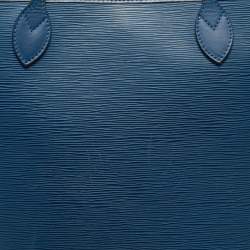 Pre Owned Louis Vuitton Blue Epi Leather Neverfull MM Bag