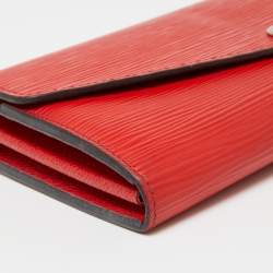 Louis Vuitton Coquelicot Epi Leather Sarah Wallet