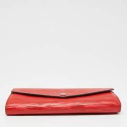 Louis Vuitton Coquelicot Epi Leather Sarah Wallet