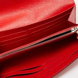 Louis Vuitton Coquelicot Epi Leather Sarah Wallet